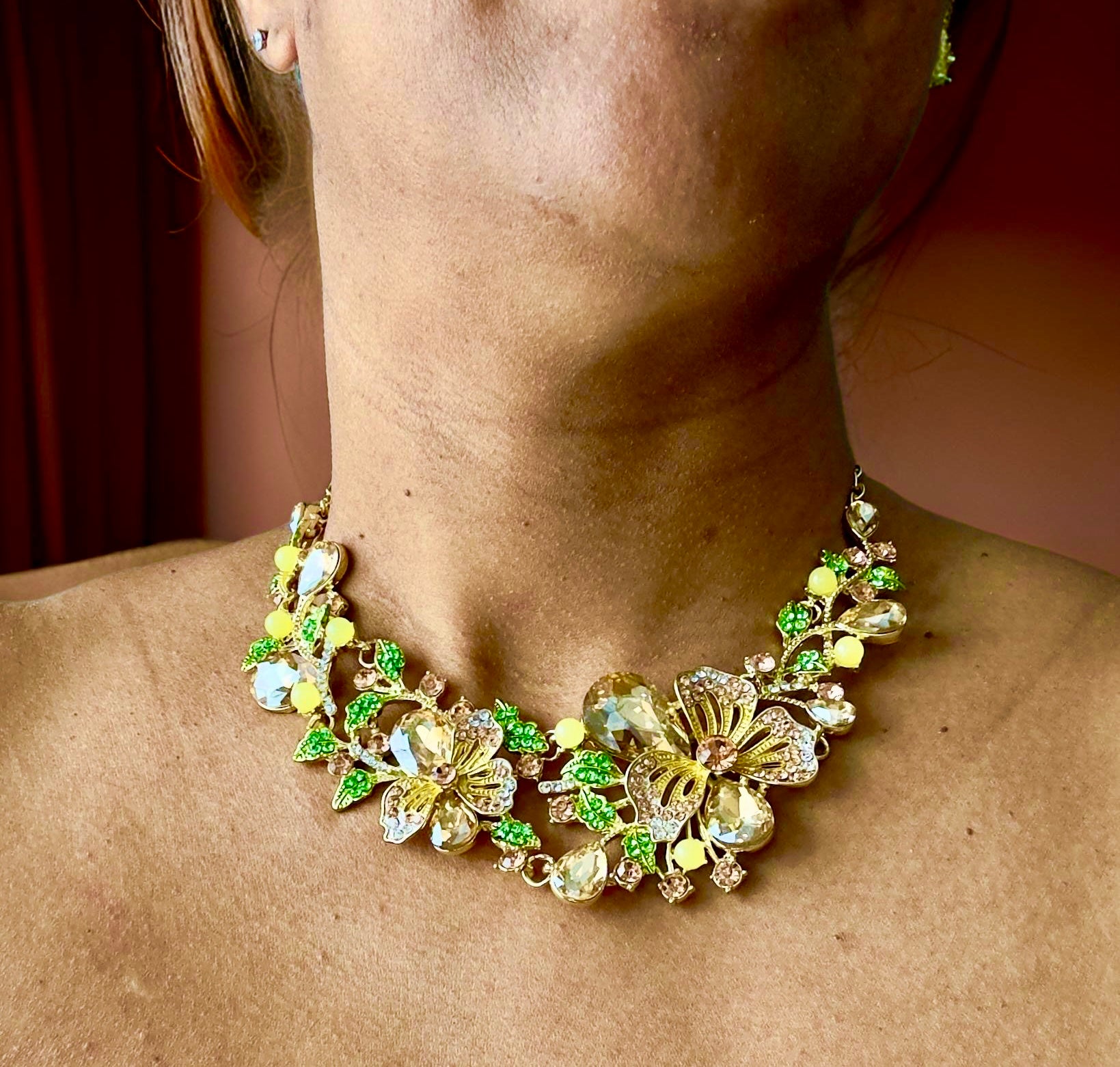 Golden Floral Necklace - Reed House of Jewels