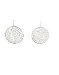 Silver Tone Filigree Disk Earrings - Reed House of Jewels