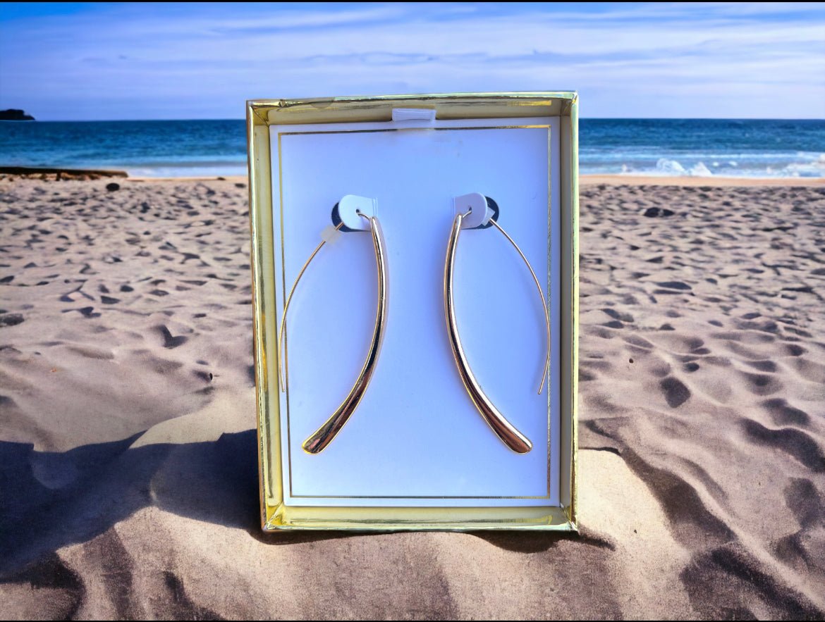 Gold Tone Thread Earrings - Reed House of Jewels