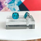 Large Aqua Crystal Square Stud Earrings - Reed House of Jewels