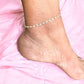 18k Gold Filled in Crystal Baguette Anklet - Reed House of Jewels