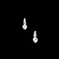 Silver Tone Crystal Heart Huggie Earrings - Reed House of Jewels