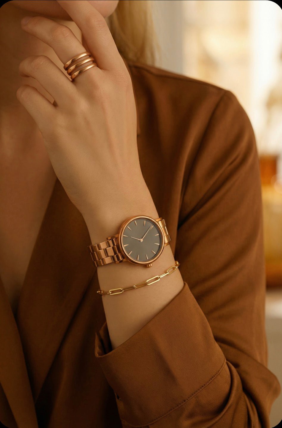 7" Gold Tone Paperclip Bracelet - Reed House of Jewels