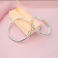 Rhinestone Medium Hoop Earrings - Silver - Reed House of Jewels