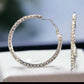 37mm Swarovski Crystal Rhinestone Spring Click - Lock Hoop Earrings - Reed House of Jewels