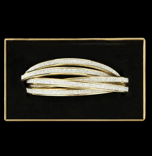 5 - pc Two Tone Bangle Bracelets - Reed House of Jewels