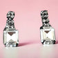 Silver Tone and Crystal Dangle Stud Earrings - Reed House of Jewels