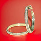 Rhinestone Medium Hoop Earrings - Gold - Reed House of Jewels