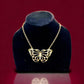 Gold Tone and Crystal Butterfly Necklace - Reed House of Jewels