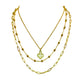 Three Layer Chain Necklace with Crystal Clover Charm - Reed House of Jewels