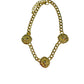 3 Lion Head Cuban curb chain link statement necklace - Reed House of Jewels