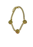 3 Lion Head Cuban curb chain link statement necklace - Reed House of Jewels