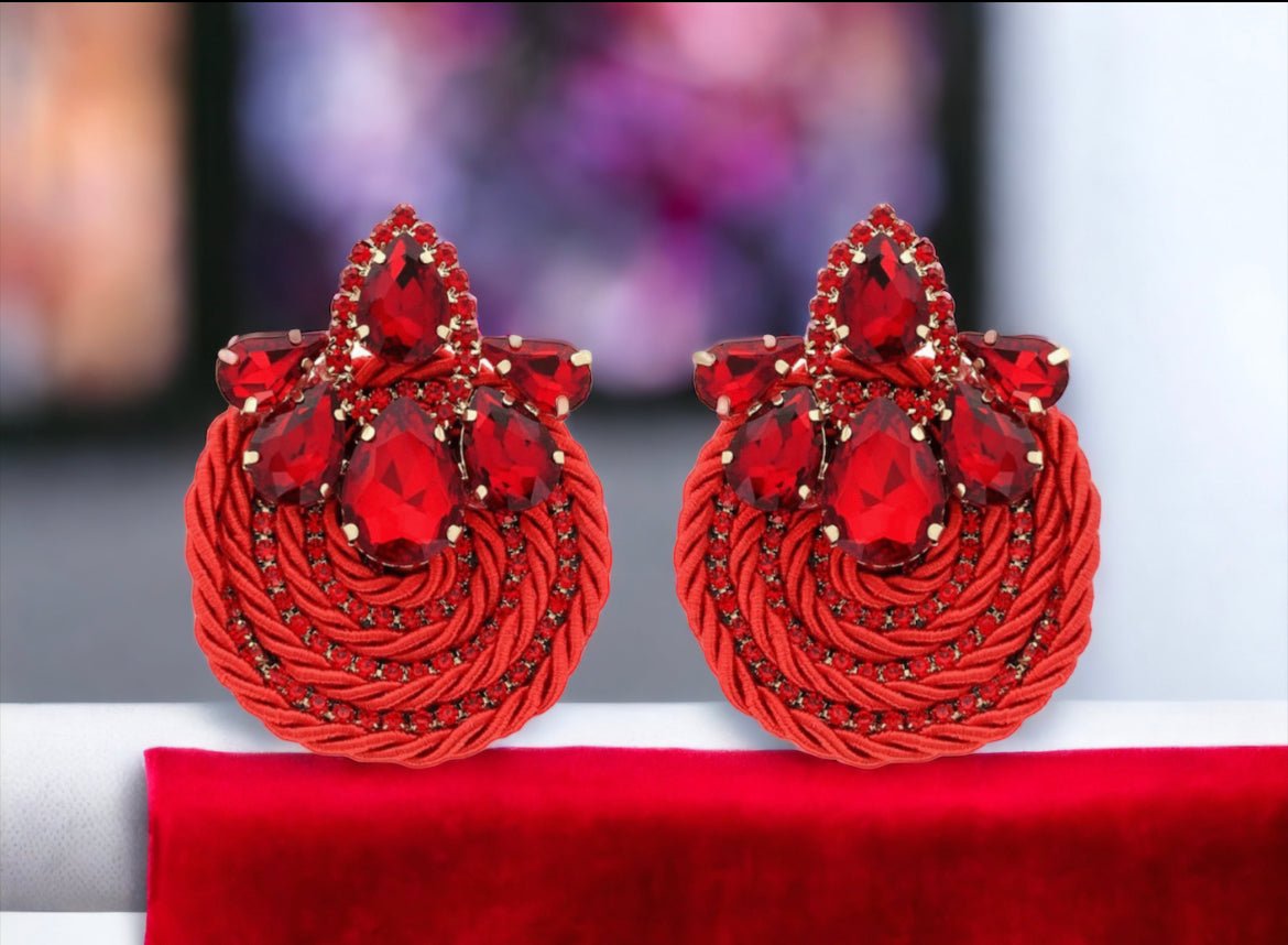 Glam Stud Earring - Red - Reed House of Jewels