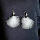 White Feather and Stone Pendant Earrings - Reed House of Jewels