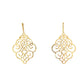 Gold Tone Filigree Pattern Earrings - Reed House of Jewels