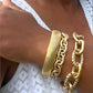 Gold Tone Chain Oval Link Bracelet - Reed House of Jewels