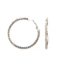 37mm Swarovski Crystal Rhinestone Spring Click - Lock Hoop Earrings - Reed House of Jewels