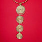 Gold Drop Disc Statement Necklace - Reed House of Jewels