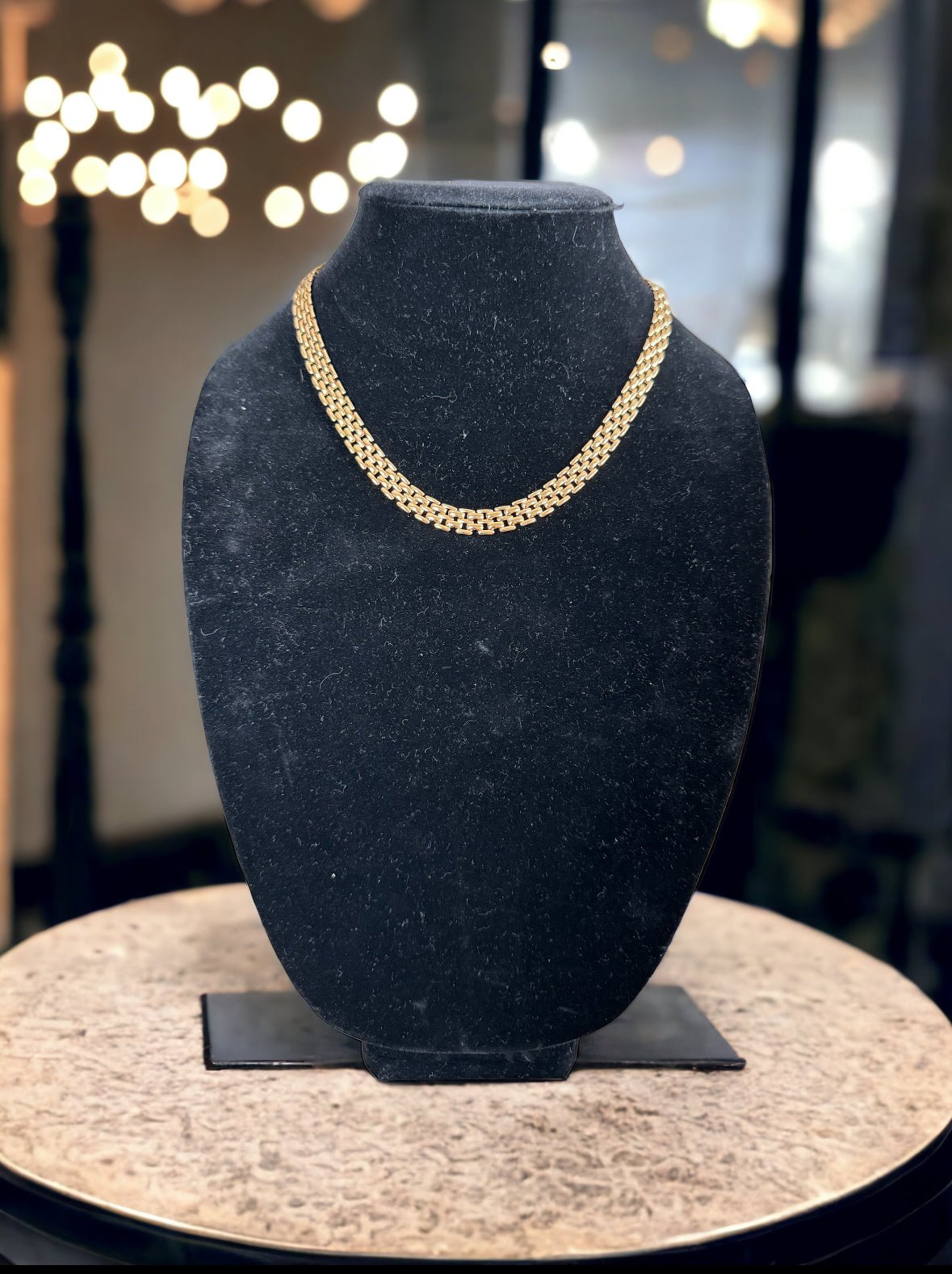 Paisley Gold Bismark Mesh Chain Necklace - Reed House of Jewels