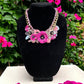 Fuchsia Floral Bouquet Statement Necklace - Reed House of Jewels