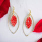 Red Crystal Marquis Earrings - Reed House of Jewels