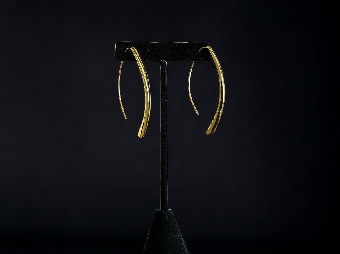 Gold Tone Thread Earrings - Reed House of Jewels