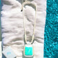Silver and Faux Turquoise Big Stone Necklace - Reed House of Jewels
