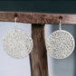 Silver Tone Filigree Disk Earrings - Reed House of Jewels