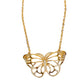 Gold Tone and Crystal Butterfly Necklace - Reed House of Jewels