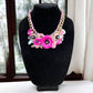 Fuchsia Floral Bouquet Statement Necklace - Reed House of Jewels