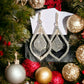 Gold Tone Grey Crystal Drop Earrings - Reed House of Jewels