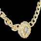 3 Lion Head Cuban curb chain link statement necklace - Reed House of Jewels