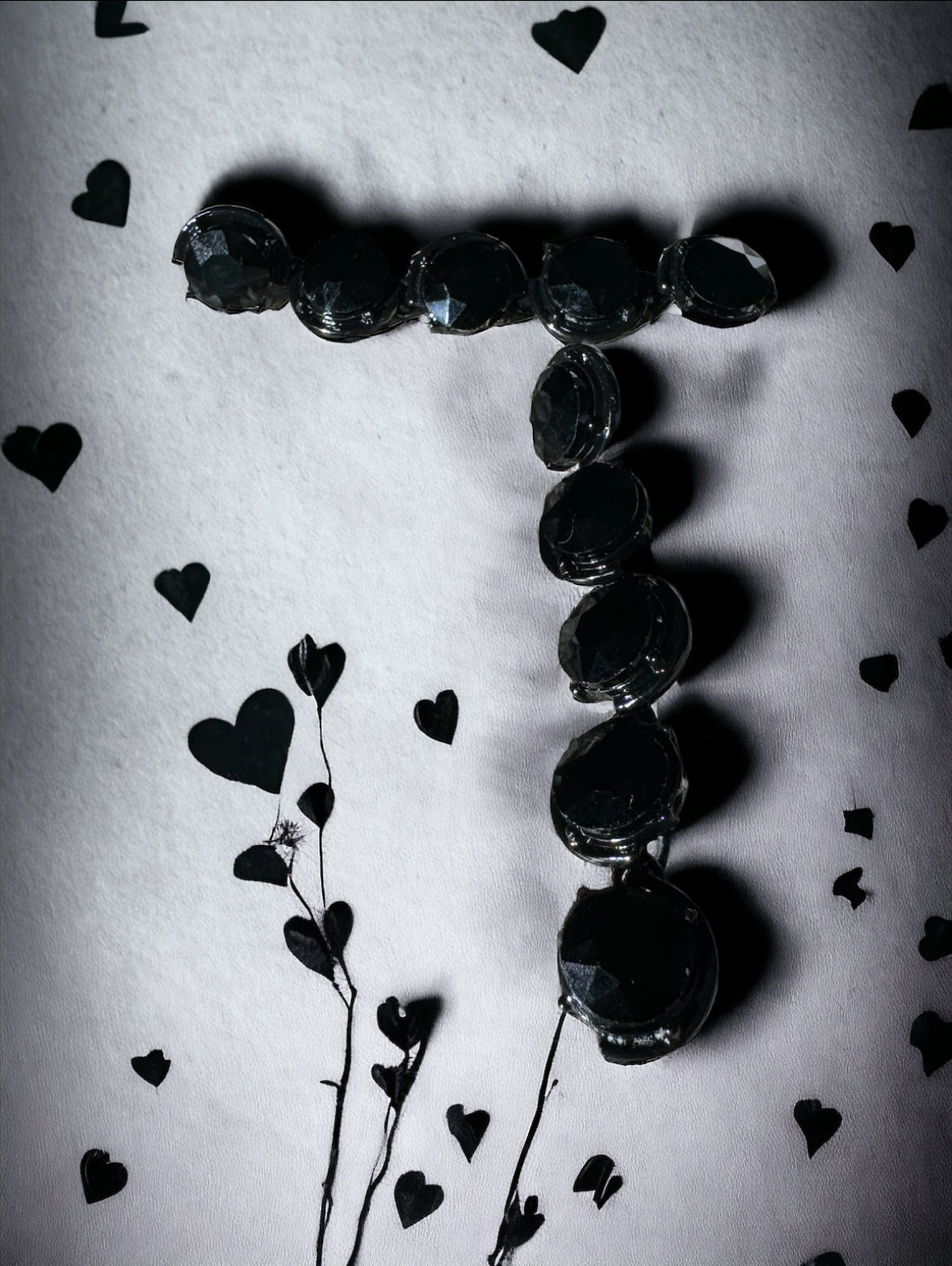 Hematite Tone Faceted Jet Black Stone Linear Drop Earrings - Reed House of Jewels