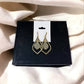 Gold Tone Grey Crystal Drop Earrings - Reed House of Jewels