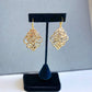 Gold Tone Filigree Pattern Earrings - Reed House of Jewels