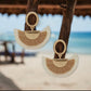 Rafffia Fan Double Drop Earrings - Reed House of Jewels
