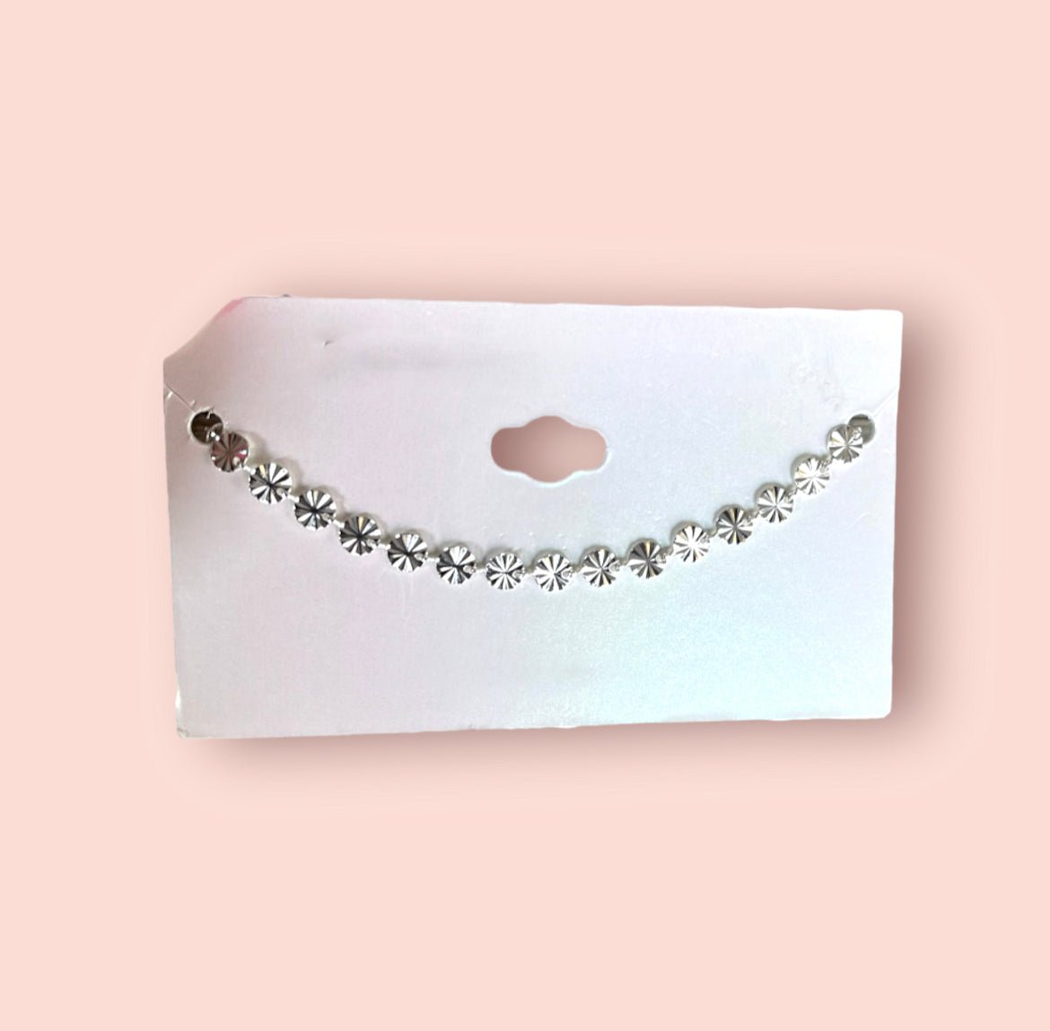 Silver - Plated Disc Anklet - Reed House of Jewels