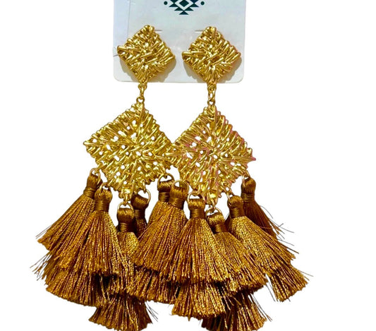 Brown Tassel Earrings - Reed House of Jewels