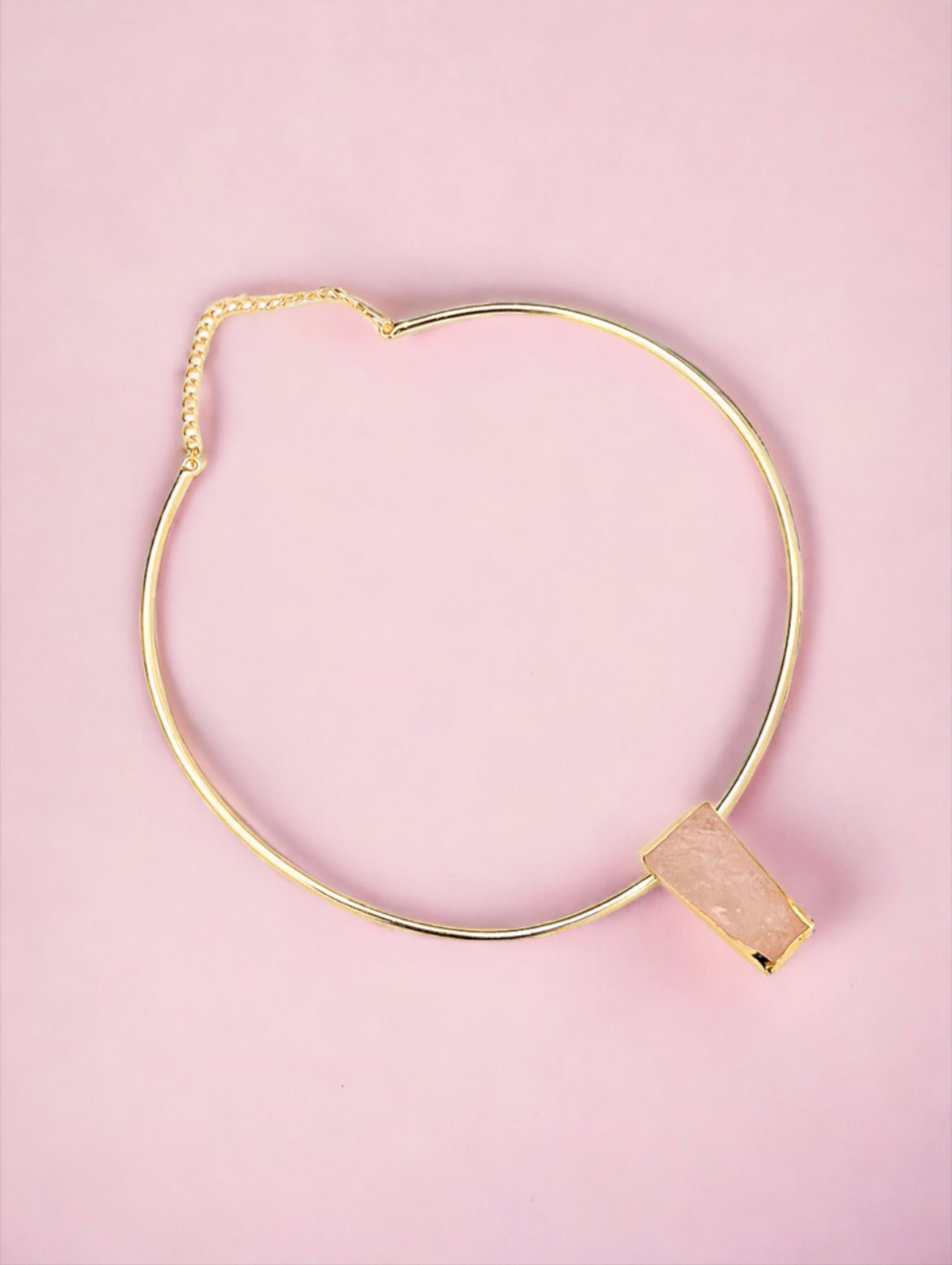 Deva with Rose Quartz Stone Necklace - Reed House of Jewels