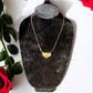 5 Ring Gold and Crystal Pendant Necklace - Reed House of Jewels