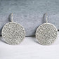 Silver Tone Filigree Disk Earrings - Reed House of Jewels