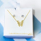 Gold Tone and Crystal Small Butterfly Necklace/Earring Set - Reed House of Jewels
