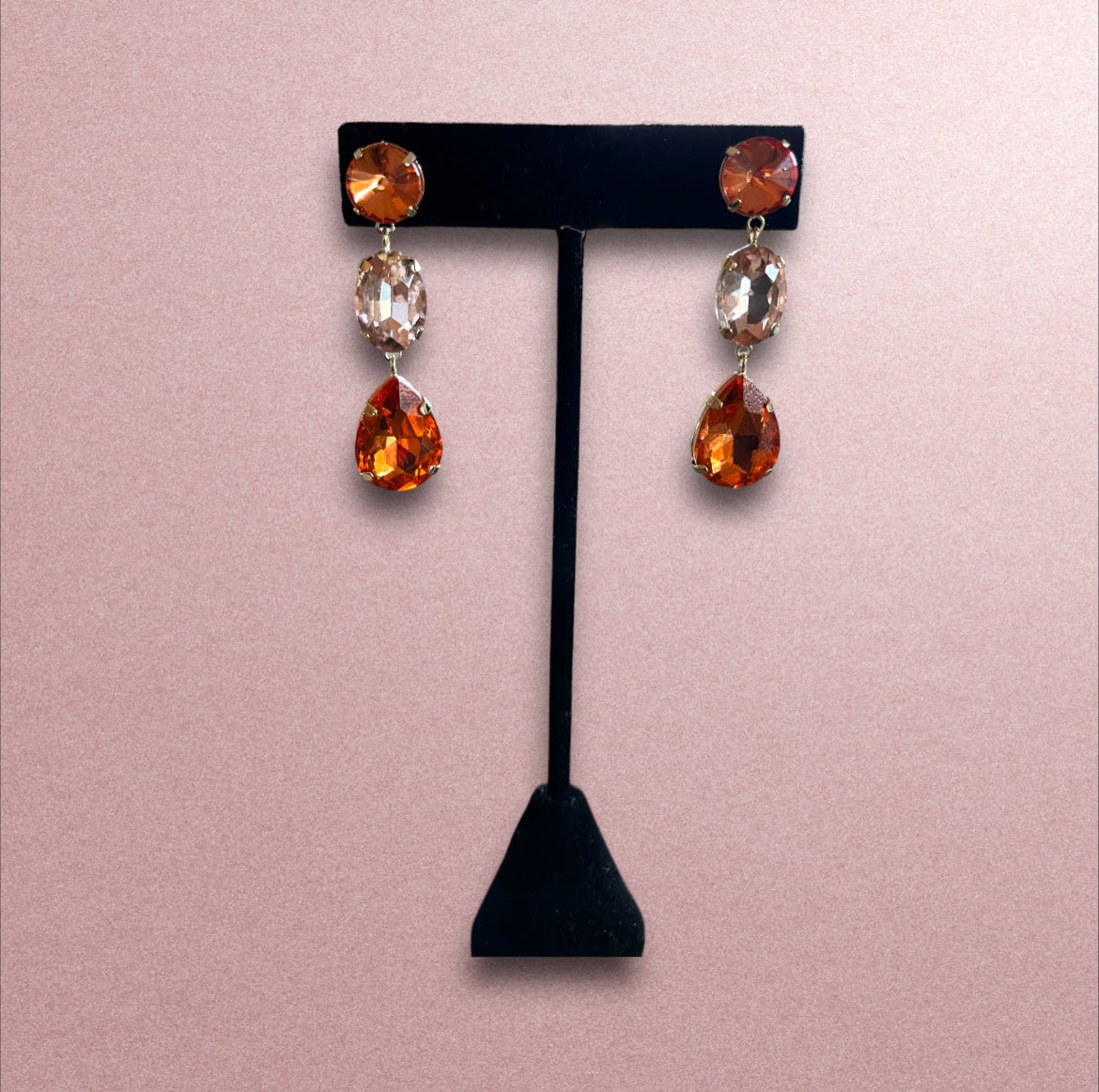 Orange and Pink Drop Earrings - Reed House of Jewels
