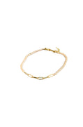 Blush Pink Crystal and Gold Tone Anklet - Reed House of Jewels
