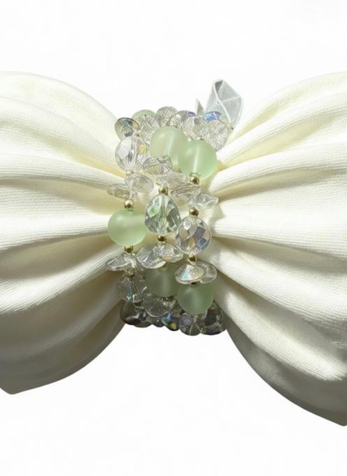 Clear Crystal and Mint Green 3 pcs. Stack - Reed House of Jewels