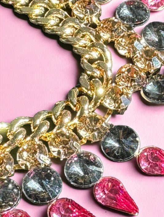 New Fashion Design Crystal Chunky Necklace - Reed House of Jewels