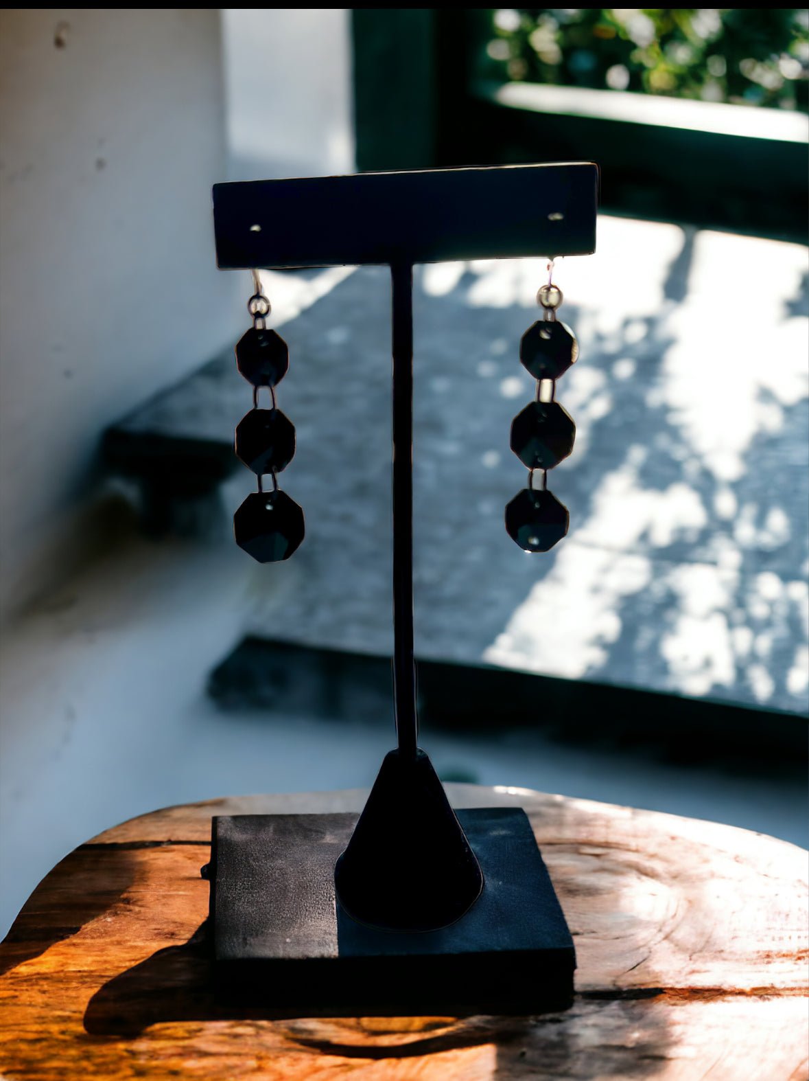 Jet Black Bead Drop Earrings - Reed House of Jewels