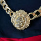 3 Lion Head Cuban curb chain link statement necklace - Reed House of Jewels