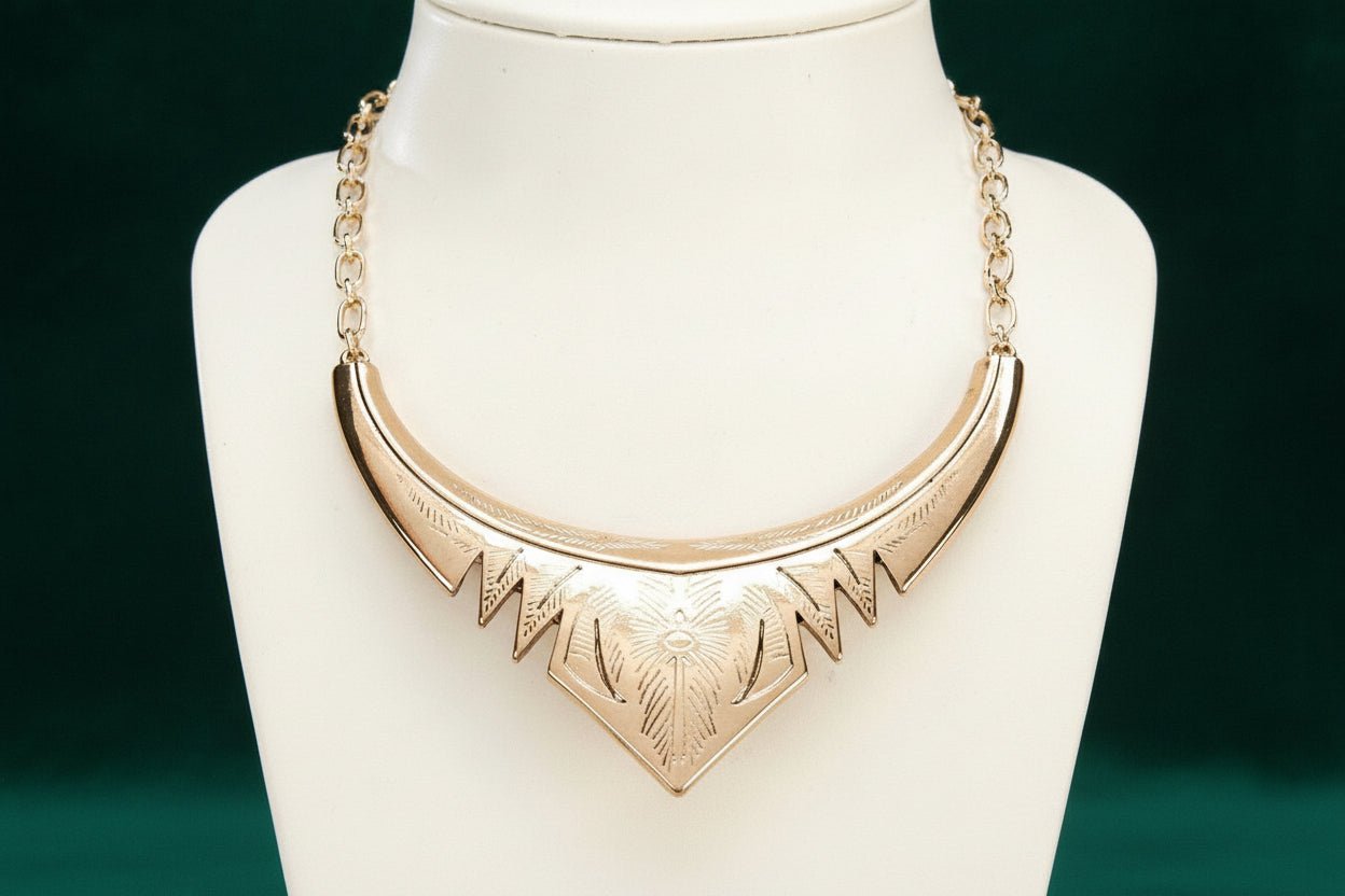 Etched Arrow Statement Necklace - Reed House of Jewels