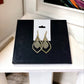 Gold Tone Grey Crystal Drop Earrings - Reed House of Jewels